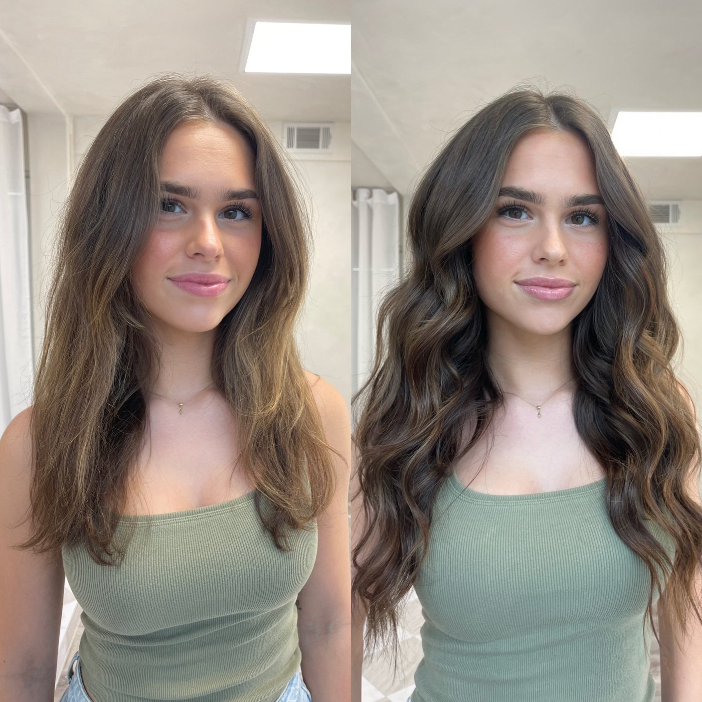 Beaded weft extensions, transformation