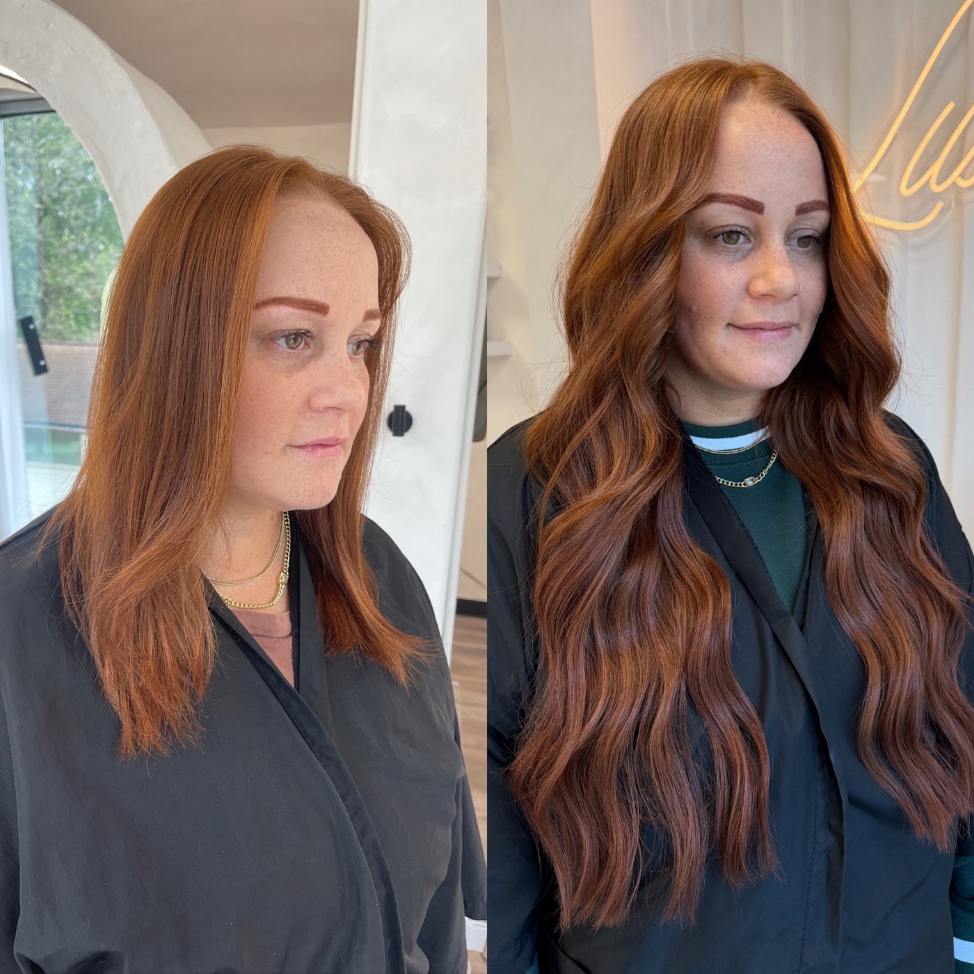 Long blonde extension install